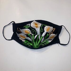 Hand made embroidered Mexican face mask
